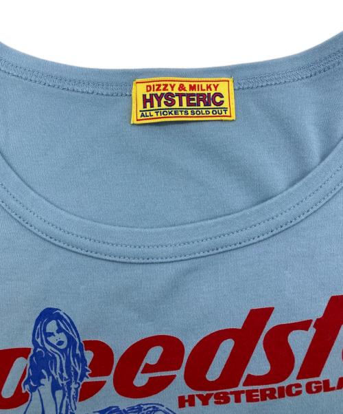 Hysteric Glamour（ヒステリックグラマー）Hysteric Glamour (ヒステリックグラマー) SPEEDSTER チビTシャツ ブルー サイズ:FREEの古着・服飾アイテム