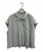 MARGARET HOWELLマーガレットハウエル）の古着「COTTON CHIFFON プルオーバーシャツ」｜ブルー