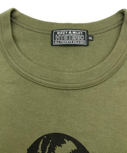 Hysteric Glamour（ヒステリックグラマー）Hysteric Glamour (ヒステリックグラマー) FUTURE DAYS Tシャツ カーキ サイズ:XLの古着・服飾アイテム