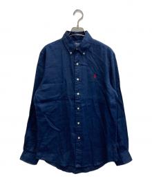 POLO RALPH LAUREN（ポロ・ラルフローレン）の古着「リネンシャツ」｜ネイビー