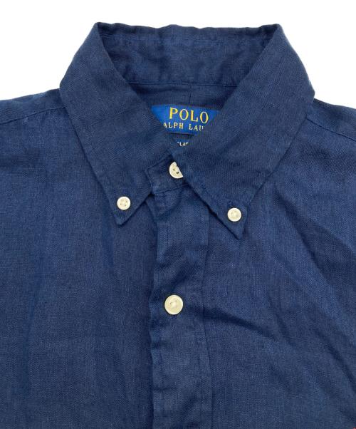 POLO RALPH LAUREN（ポロ・ラルフローレン）POLO RALPH LAUREN (ポロ・ラルフローレン) リネンシャツ ネイビー サイズ:Sの古着・服飾アイテム