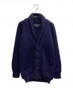 COMME des GARCONS HOMMEコムデギャルソン オム）の古着「くるみボタンショールカラーカーディガン」｜ネイビー
