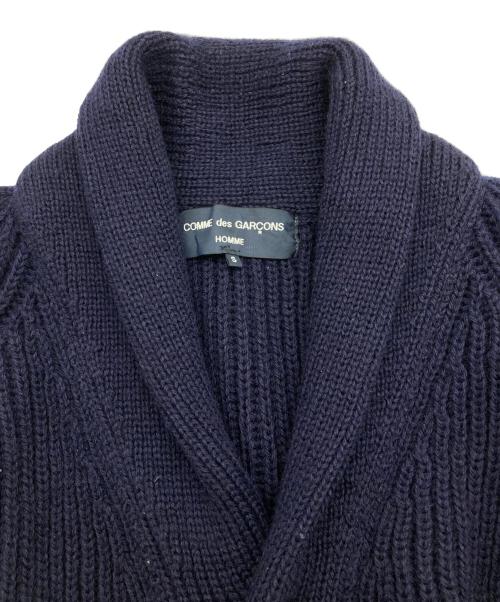 COMME des GARCONS HOMME（コムデギャルソン オム）COMME des GARCONS HOMME (コムデギャルソン オム) くるみボタンショールカラーカーディガン ネイビー サイズ:Sの古着・服飾アイテム