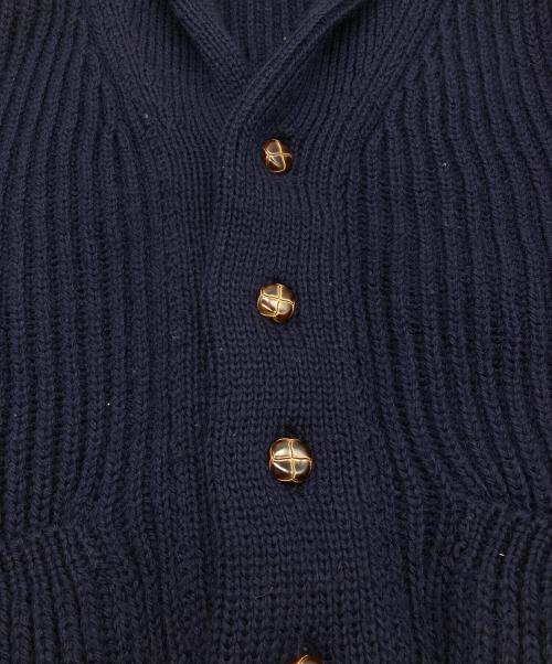 COMME des GARCONS HOMME（コムデギャルソン オム）COMME des GARCONS HOMME (コムデギャルソン オム) くるみボタンショールカラーカーディガン ネイビー サイズ:Sの古着・服飾アイテム