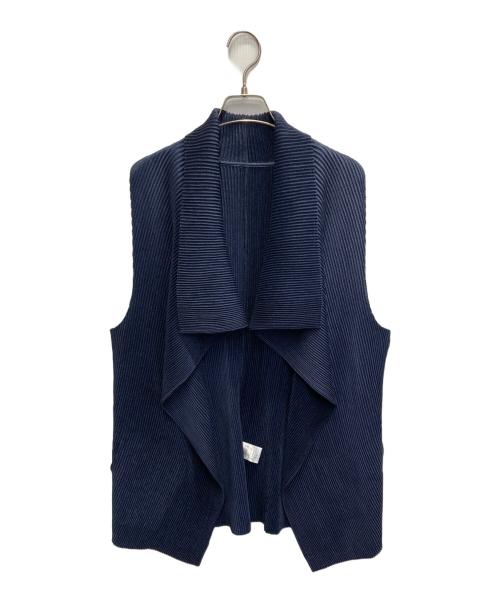 SPECCHIO（スペッチオ）SPECCHIO (スペッチオ) プリーツカーディガン ネイビー サイズ:Lの古着・服飾アイテム