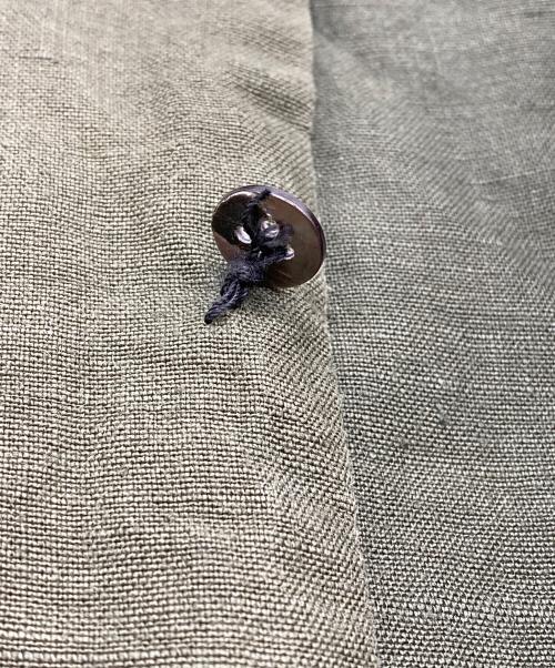 TISSU（ティシュ）TISSU (ティシュ) フレンチリネン半袖比翼オールインワン グリーン サイズ:Freeの古着・服飾アイテム