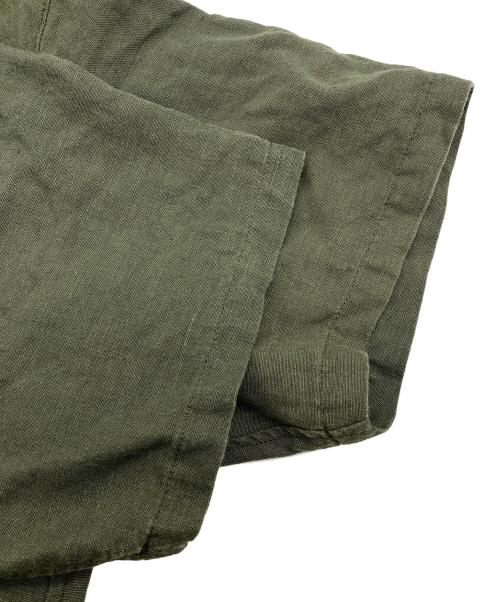 TISSU（ティシュ）TISSU (ティシュ) フレンチリネン半袖比翼オールインワン グリーン サイズ:Freeの古着・服飾アイテム