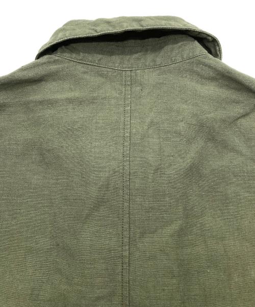 TISSU（ティシュ）TISSU (ティシュ) フレンチリネン半袖比翼オールインワン グリーン サイズ:Freeの古着・服飾アイテム