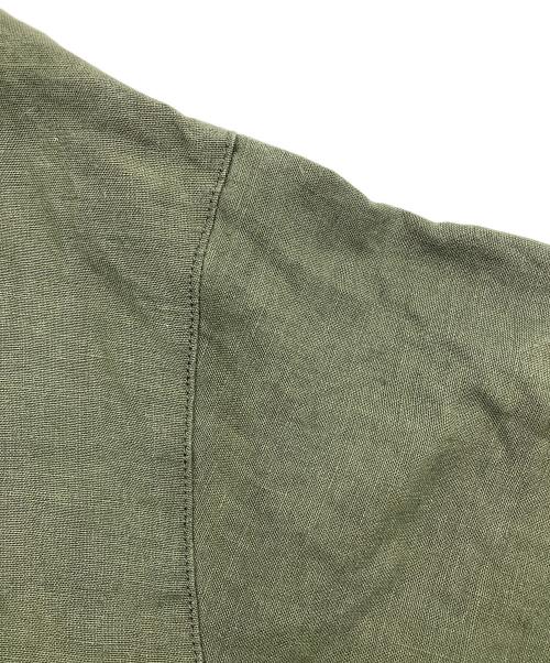 TISSU（ティシュ）TISSU (ティシュ) フレンチリネン半袖比翼オールインワン グリーン サイズ:Freeの古着・服飾アイテム