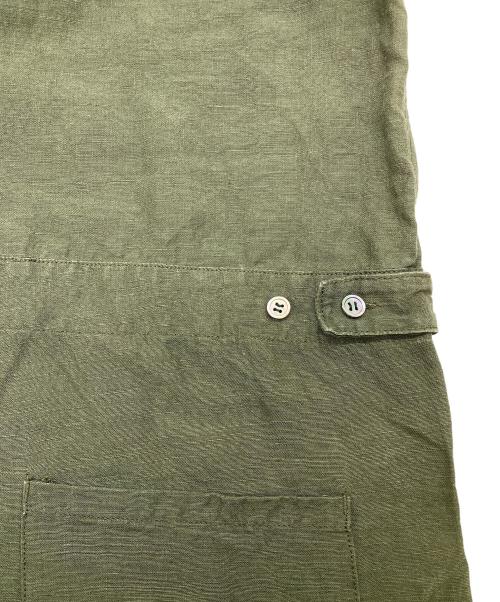 TISSU（ティシュ）TISSU (ティシュ) フレンチリネン半袖比翼オールインワン グリーン サイズ:Freeの古着・服飾アイテム