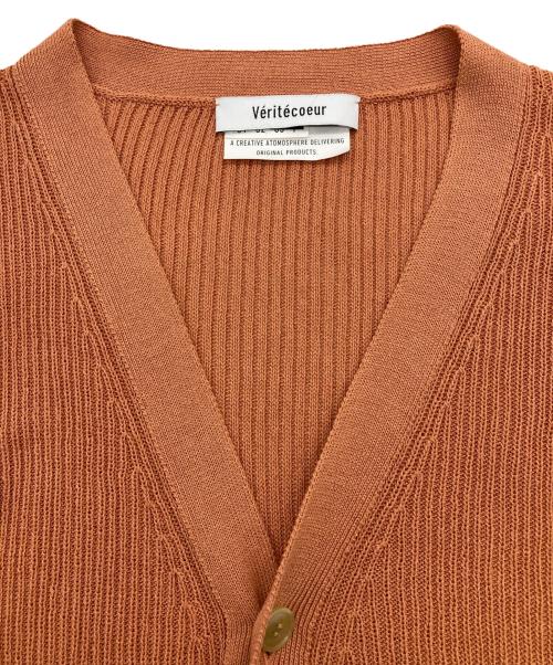 Veritecoeur（ヴェリテクール）Veritecoeur (ヴェリテクール) テンセルリネンカーディガン オレンジ サイズ:SIZE2の古着・服飾アイテム