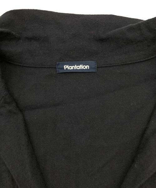 plantation（プランテーション）Plantation (プランテーション) ビッグシルエット ヘリンボーン アンコン ジャケット ネイビー サイズ:Mの古着・服飾アイテム
