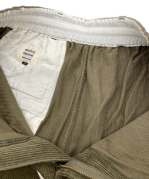 atelier naruse（アトリエナルセ）atelier naruse (アトリエナルセ) cotton corduroy pants カーキ サイズ:42の古着・服飾アイテム