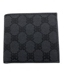 BALENCIAGA×GUCCI（バレンシアガ×グッチ）の古着「2つキャンバス折り財布　ザ ハッカープロジェクト」｜ブラック