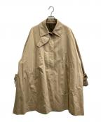 SALON adam et rope'サロンアダムエロペ）の古着「tacca テントシルエットステンカラーコート」｜ベージュ