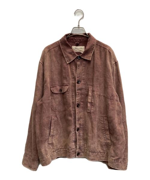 anachronorm（アナクロノーム）anachronorm (アナクロノーム) FADED SULFUR DYED LINEN UTILITY JACKET ブラウン サイズ:02の古着・服飾アイテム