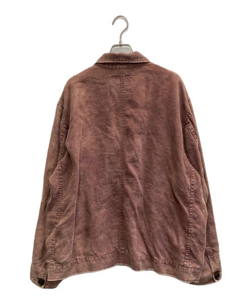 anachronorm（アナクロノーム）anachronorm (アナクロノーム) FADED SULFUR DYED LINEN UTILITY JACKET ブラウン サイズ:02の古着・服飾アイテム