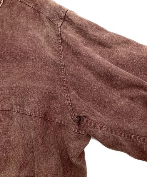 anachronorm（アナクロノーム）anachronorm (アナクロノーム) FADED SULFUR DYED LINEN UTILITY JACKET ブラウン サイズ:02の古着・服飾アイテム