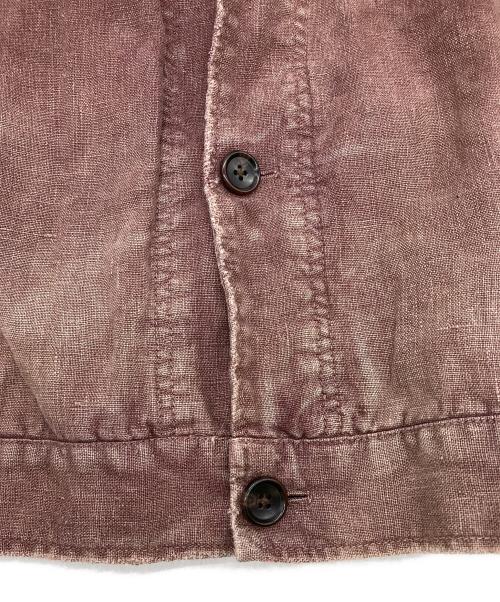 anachronorm（アナクロノーム）anachronorm (アナクロノーム) FADED SULFUR DYED LINEN UTILITY JACKET ブラウン サイズ:02の古着・服飾アイテム