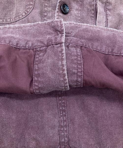 anachronorm（アナクロノーム）anachronorm (アナクロノーム) FADED SULFUR DYED LINEN UTILITY JACKET ブラウン サイズ:02の古着・服飾アイテム
