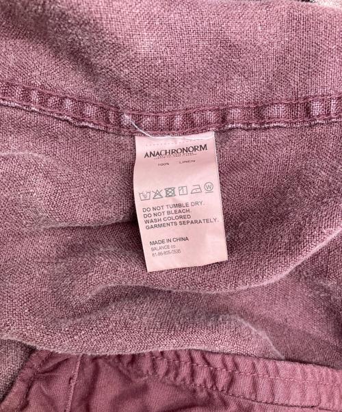 anachronorm（アナクロノーム）anachronorm (アナクロノーム) FADED SULFUR DYED LINEN UTILITY JACKET ブラウン サイズ:02の古着・服飾アイテム