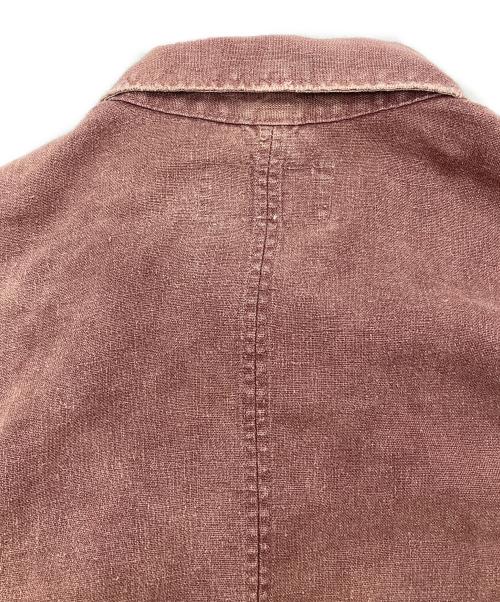 anachronorm（アナクロノーム）anachronorm (アナクロノーム) FADED SULFUR DYED LINEN UTILITY JACKET ブラウン サイズ:02の古着・服飾アイテム