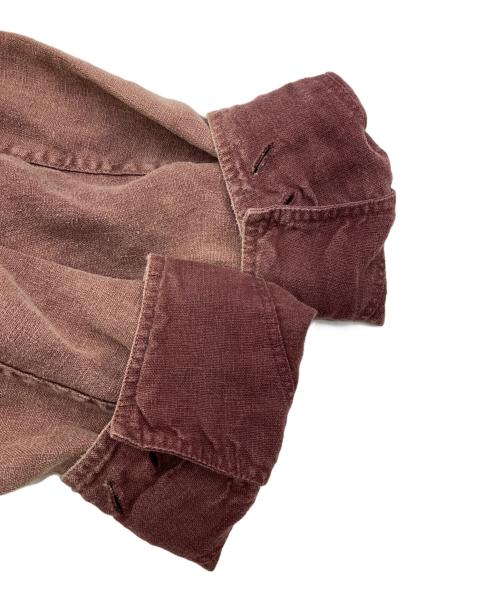 anachronorm（アナクロノーム）anachronorm (アナクロノーム) FADED SULFUR DYED LINEN UTILITY JACKET ブラウン サイズ:02の古着・服飾アイテム