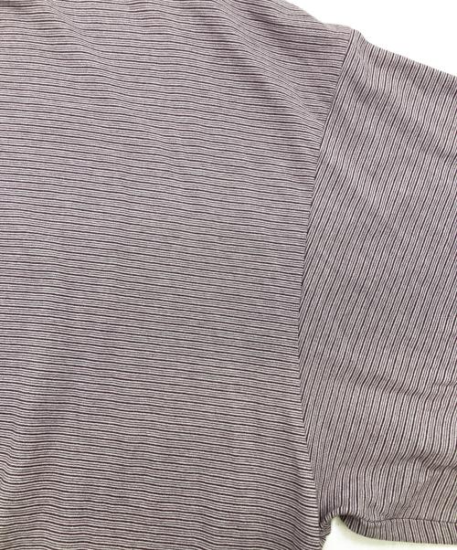 KAPTAIN SUNSHINE（キャプテンサンシャイン）KAPTAIN SUNSHINE (キャプテンサンシャイン) 26SS Hard Twisted Stripe Jersey Half-sleeve Tee パープル サイズ:SIZE3の古着・服飾アイテム