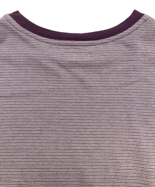 KAPTAIN SUNSHINE（キャプテンサンシャイン）KAPTAIN SUNSHINE (キャプテンサンシャイン) 26SS Hard Twisted Stripe Jersey Half-sleeve Tee パープル サイズ:SIZE3の古着・服飾アイテム