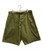 blurhms ROOTSTOCKブラームスルーツストック）の古着「C/N Oxford Belts Shorts JS」｜オリーブ