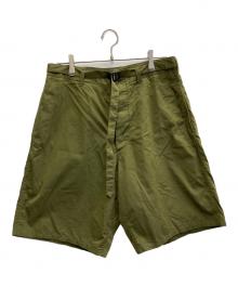 blurhms ROOTSTOCK（ブラームスルーツストック）の古着「C/N Oxford Belts Shorts JS」｜オリーブ