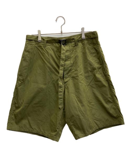blurhms ROOTSTOCK（ブラームスルーツストック）blurhms ROOTSTOCK (ブラームスルーツストック) C/N Oxford Belts Shorts JS オリーブ サイズ:3の古着・服飾アイテム