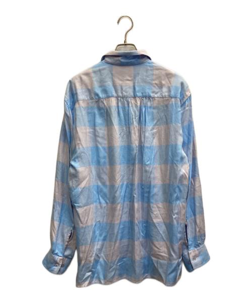 FOLL（フォル）FOLL (フォル) 26SS summer modal check open collar shirt ブルー サイズ:2の古着・服飾アイテム