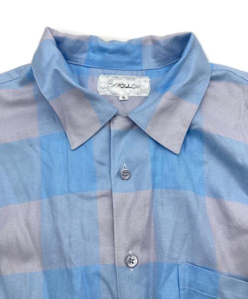 FOLL（フォル）FOLL (フォル) 26SS summer modal check open collar shirt ブルー サイズ:2の古着・服飾アイテム