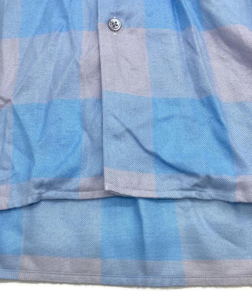 FOLL（フォル）FOLL (フォル) 26SS summer modal check open collar shirt ブルー サイズ:2の古着・服飾アイテム