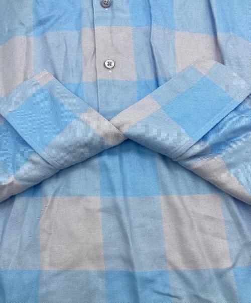 FOLL（フォル）FOLL (フォル) 26SS summer modal check open collar shirt ブルー サイズ:2の古着・服飾アイテム