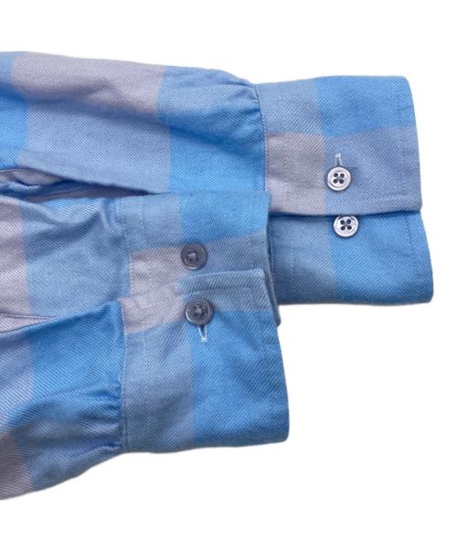 FOLL（フォル）FOLL (フォル) 26SS summer modal check open collar shirt ブルー サイズ:2の古着・服飾アイテム