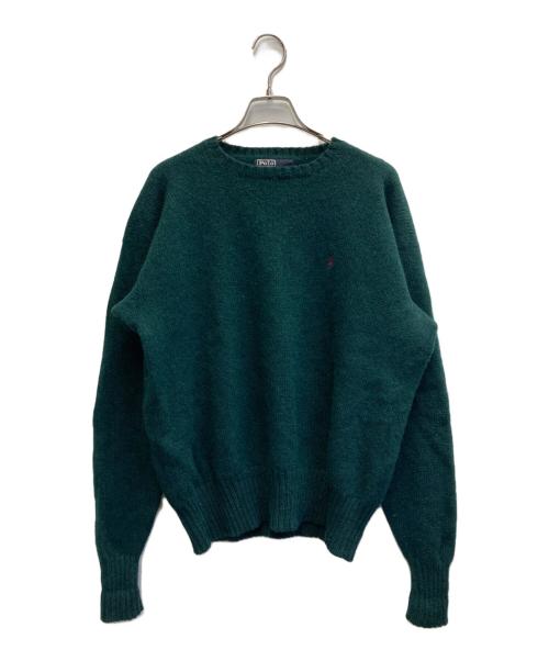 POLO RALPH LAUREN（ポロ・ラルフローレン）POLO RALPH LAUREN (ポロ・ラルフローレン) ウールニット グリーン サイズ:Lの古着・服飾アイテム