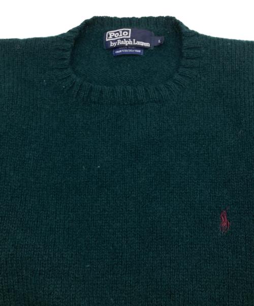 POLO RALPH LAUREN（ポロ・ラルフローレン）POLO RALPH LAUREN (ポロ・ラルフローレン) ウールニット グリーン サイズ:Lの古着・服飾アイテム
