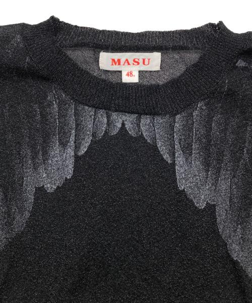 masu（エムエーエスユー）MASU (エムエーエスユー) CLEAR ANGEL WING SWEATER ブラック サイズ:48の古着・服飾アイテム