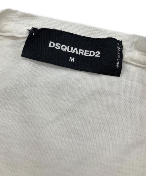DSQUARED2（ディースクエアード）DSQUARED2 (ディースクエアード) プリントTシャツ ホワイト サイズ:Mの古着・服飾アイテム