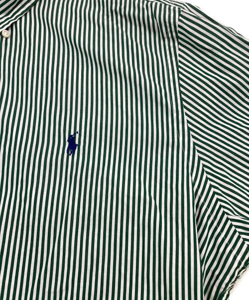 POLO RALPH LAUREN（ポロ・ラルフローレン）POLO RALPH LAUREN (ポロ・ラルフローレン) 半袖ストライプシャツ グリーン サイズ:Lの古着・服飾アイテム