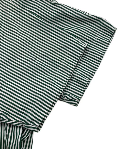 POLO RALPH LAUREN（ポロ・ラルフローレン）POLO RALPH LAUREN (ポロ・ラルフローレン) 半袖ストライプシャツ グリーン サイズ:Lの古着・服飾アイテム