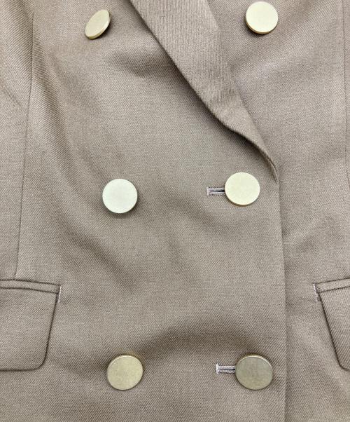ANAYI（アナイ）ANAYI (アナイ) 金釦ダブルジャケット ブラウン サイズ:36の古着・服飾アイテム