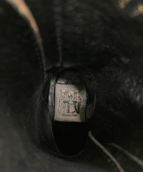JPG by GAULTIER（ジェーピージーバイゴルチエ）JPG by GAULTIER (ジェーピージーバイゴルチエ) 迷彩ショートブーツ グリーン×ブラウン サイズ:23.5の古着・服飾アイテム