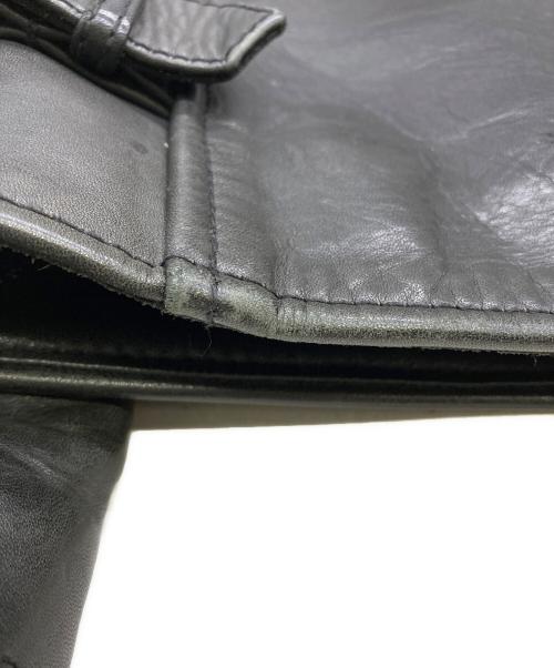 KADOYA K'S LEATHER（カドヤ K'S レザー）KADOYA K'S LEATHER (カドヤ K'S レザー) スカルワッペンシングルレザージャケット ブラック サイズ:XLの古着・服飾アイテム