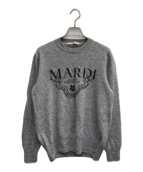 Maradi Mercredi（マルディメクルディ）MARADI MERCREDI (マルディメクルディ) CASHMERE CREW NECK ALUMNI CLASSIQUE グレー サイズ:1の古着・服飾アイテム