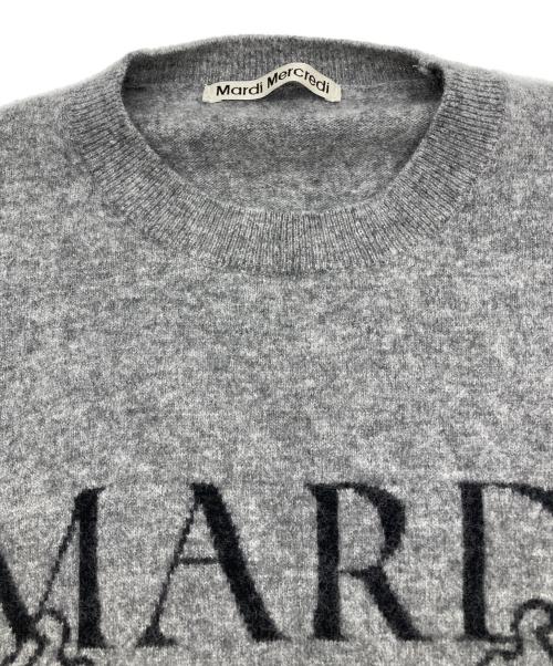 Maradi Mercredi（マルディメクルディ）MARADI MERCREDI (マルディメクルディ) CASHMERE CREW NECK ALUMNI CLASSIQUE グレー サイズ:1の古着・服飾アイテム