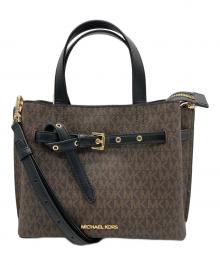 MICHAEL KORS（マイケルコース）の古着「エミリア サッチェル 2WAYバッグ」｜ブラウン