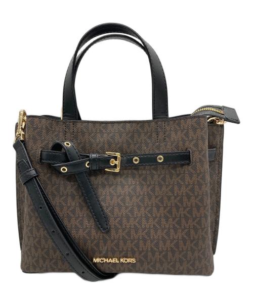 MICHAEL KORS（マイケルコース）MICHAEL KORS (マイケルコース) エミリア サッチェル 2WAYバッグ ブラウンの古着・服飾アイテム
